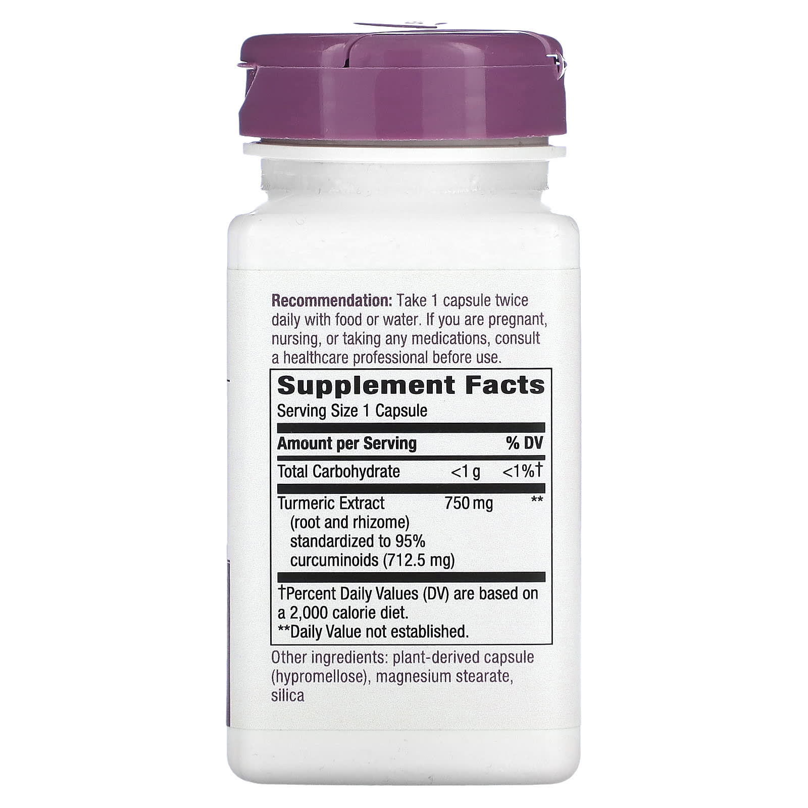 Nature's Way, Premium Extract, Turmeric, 750 mg, 60 Vegan Capsules - Image 2