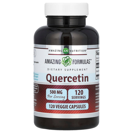 Quercetin 500mg, 120 Veggie Capsules for Immune & Anti-Inflammatory Support - Image 1