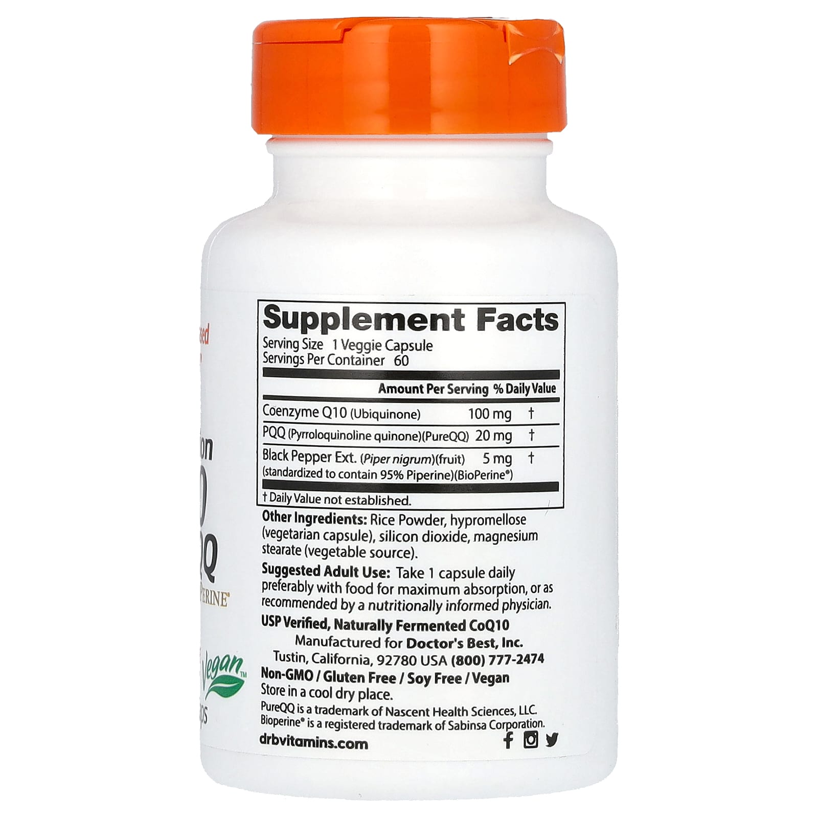 Support Brain Health with Doctor's Best High Absorption CoQ10 + PQQ - Image 2
