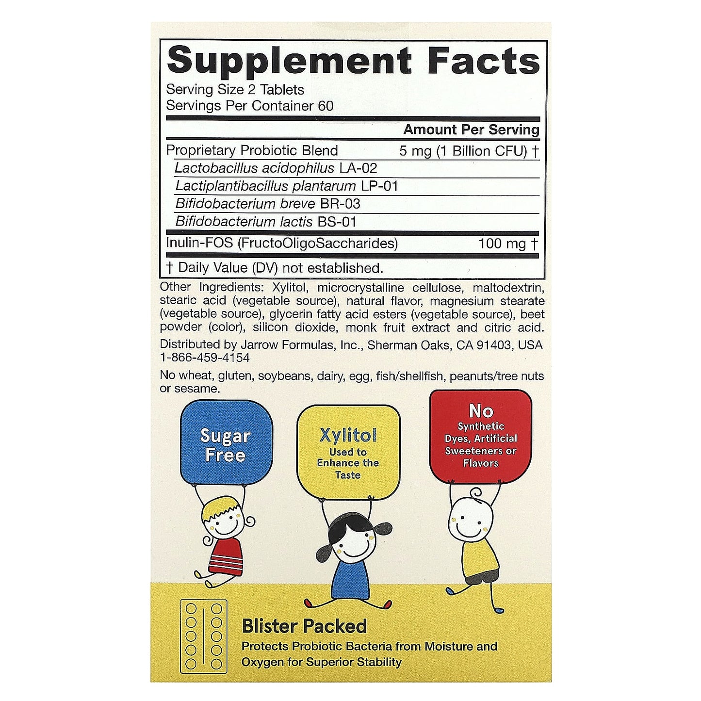 Raspberry Probiotics Supplement, 1 Billion CFU, 120 Chewable Tablets - Image 2