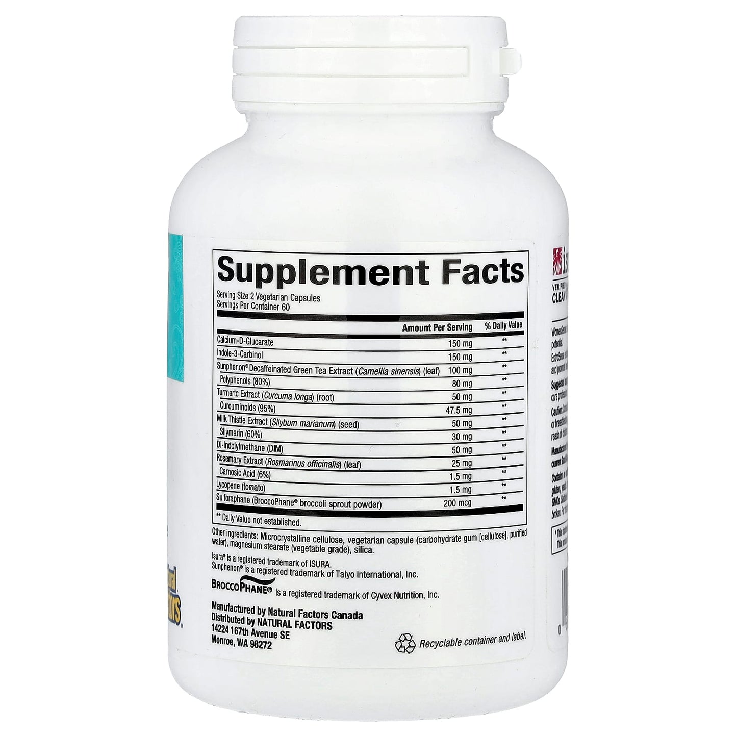 Natural Factors, WomenSense®, EstroSense®, 120 Vegetarian Capsules - Image 2