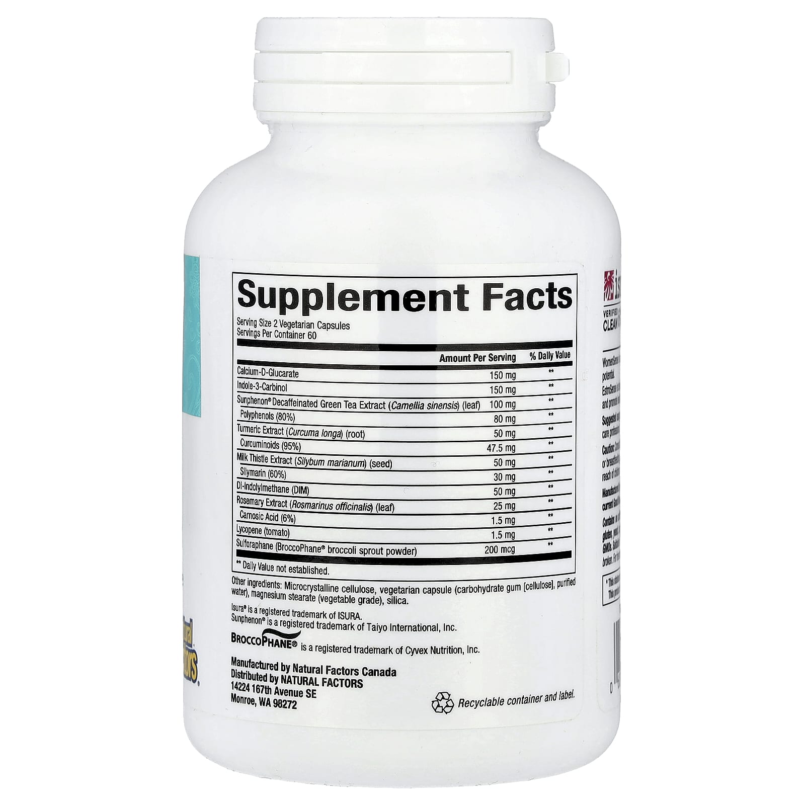 Natural Factors, WomenSense®, EstroSense®, 120 Vegetarian Capsules - Image 2