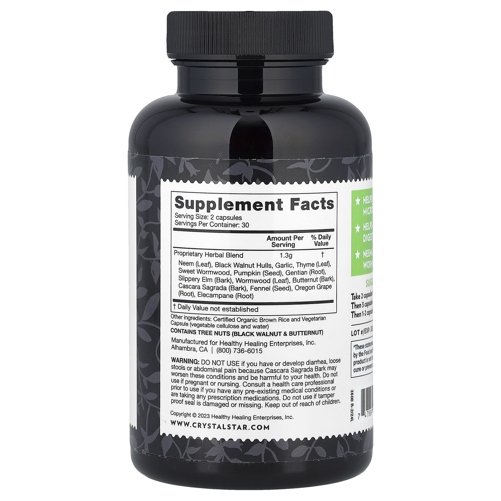 Crystal Star Para Purge, 60 Vegetarian Capsules for Gut Health - Image 2