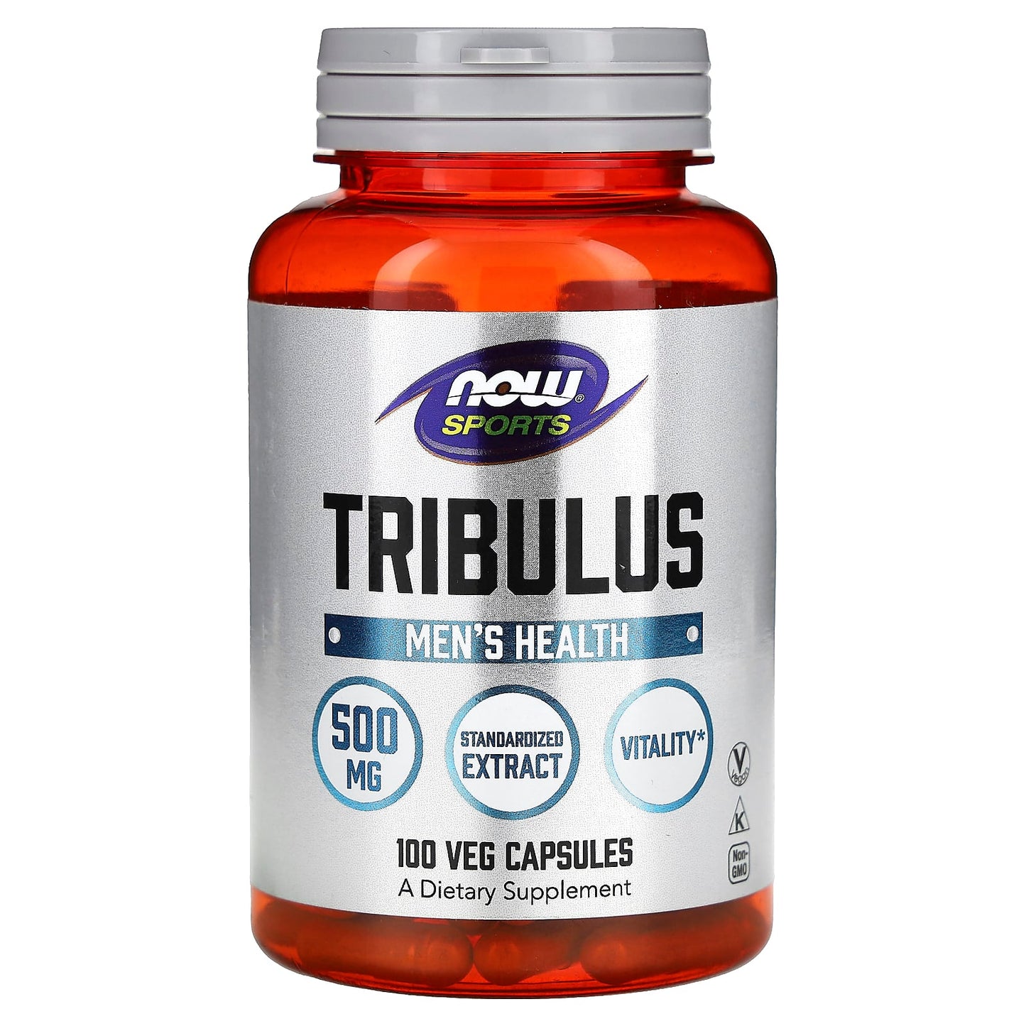 NOW Foods, Sports, Tribulus, Men's Health, 500 mg, 100 Veg Capsules - Image 1