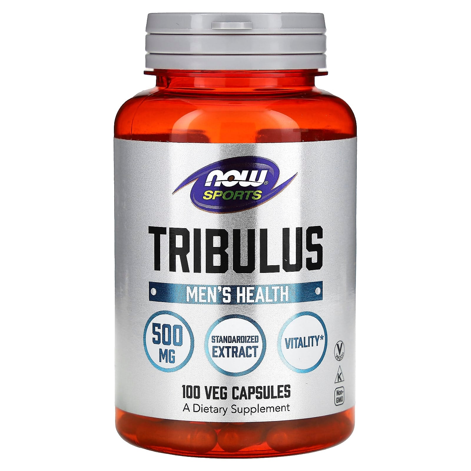 NOW Foods, Sports, Tribulus, Men's Health, 500 mg, 100 Veg Capsules - Image 1