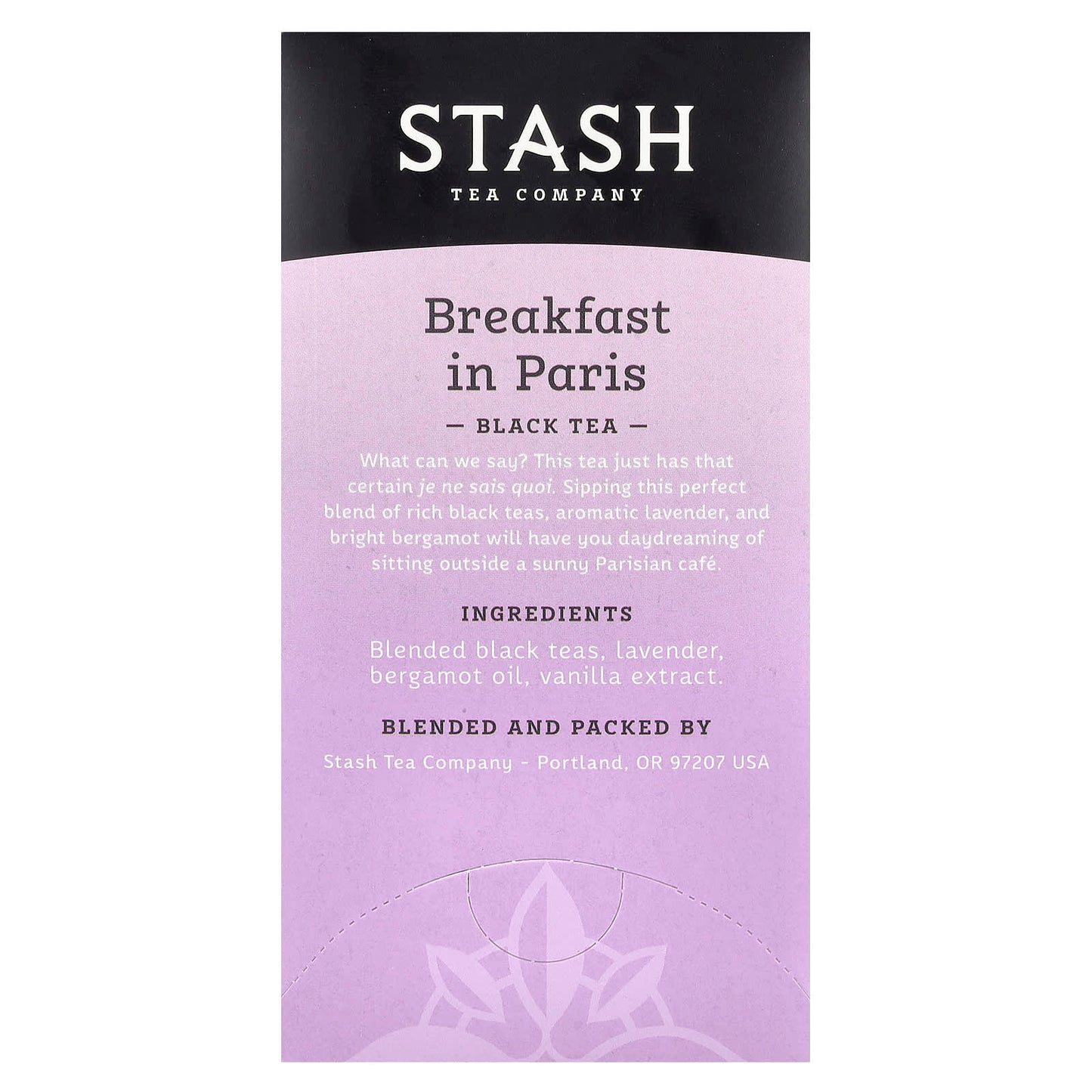 Stash Tea, Black Tea, Breakfast in Paris, 18 Tea Bags, 1.2 oz (36 g) - Image 2