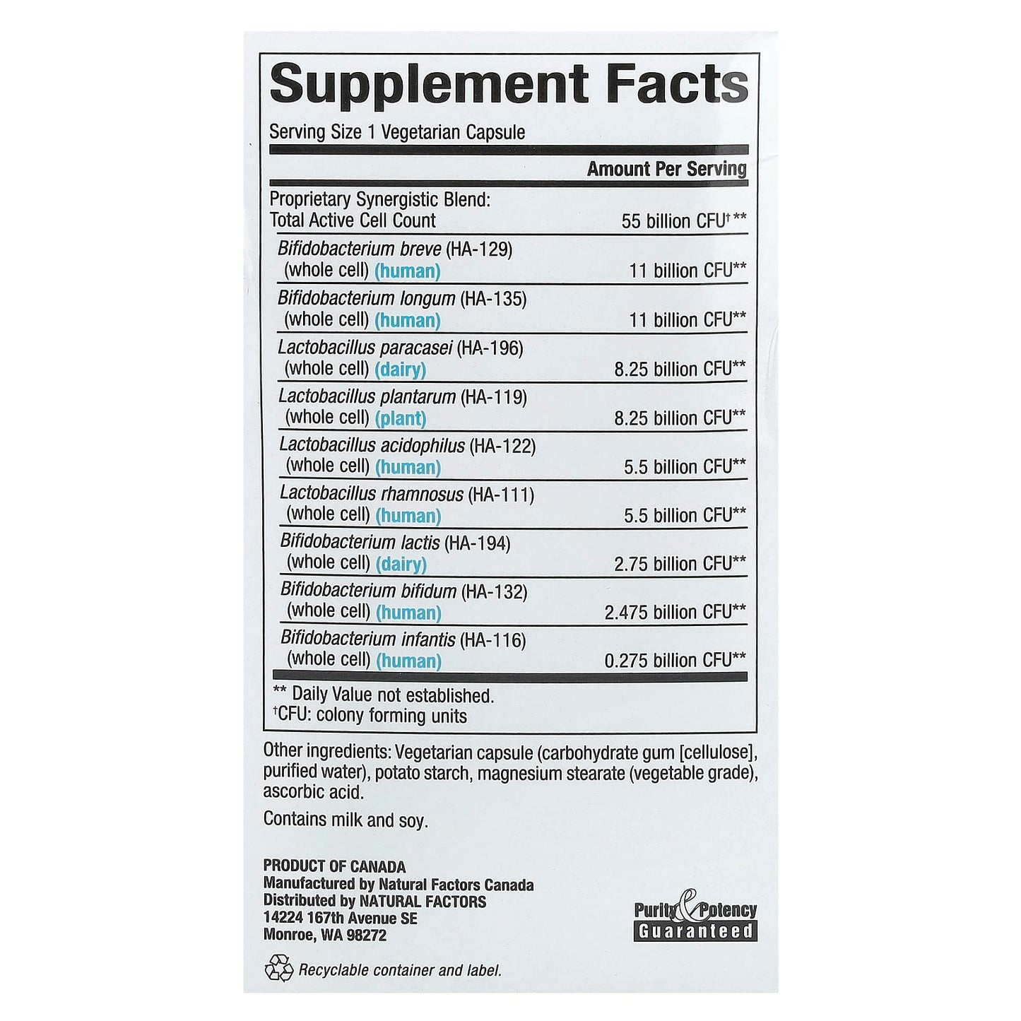 Natural Factors, Ultimate Probiotic, Critical Care, 55 Billion CFU, 30 Vegetarian Capsules - Image 2