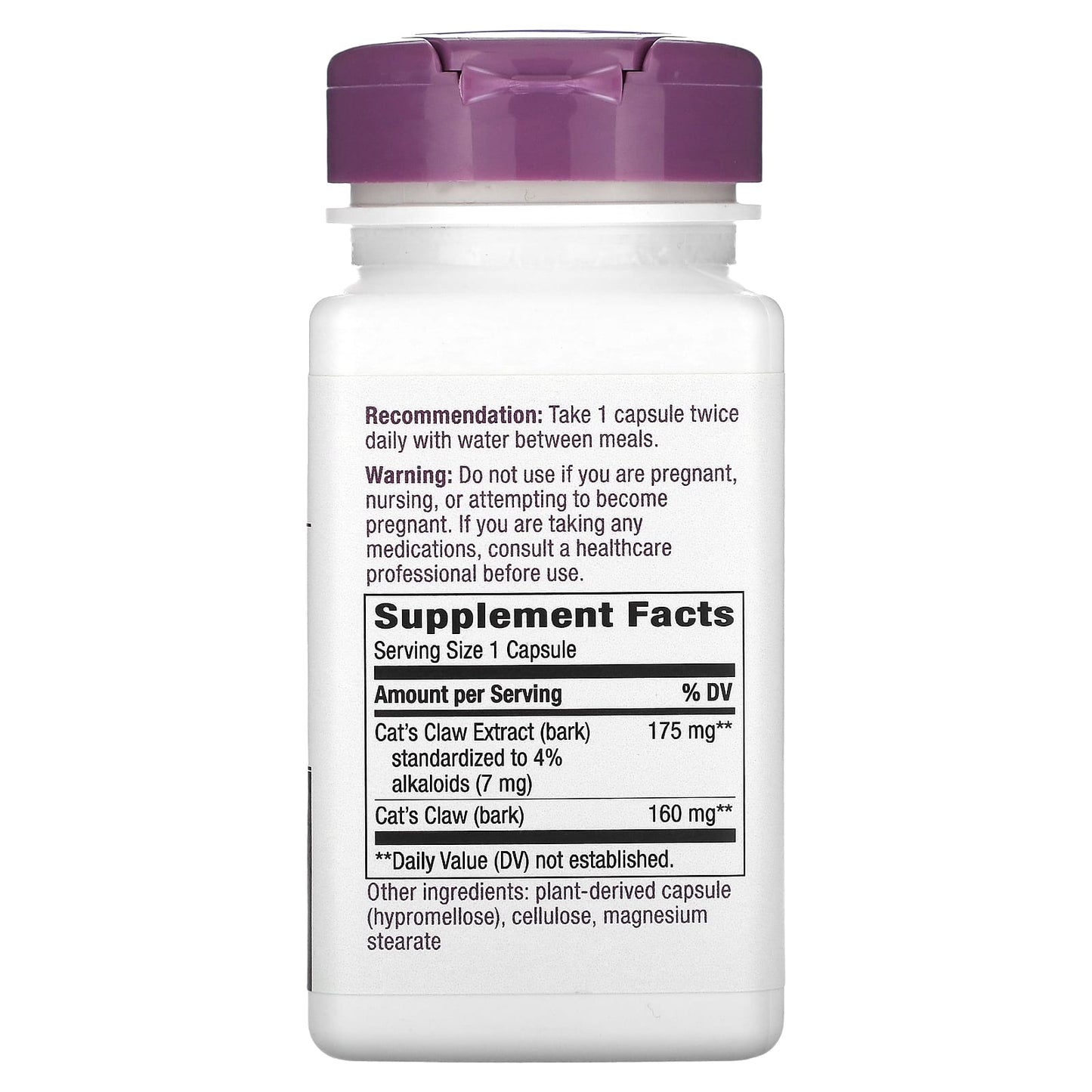 Nature's Way, Premium Extract, Cat's Claw, 175 mg, 60 Vegan Capsules - Image 2