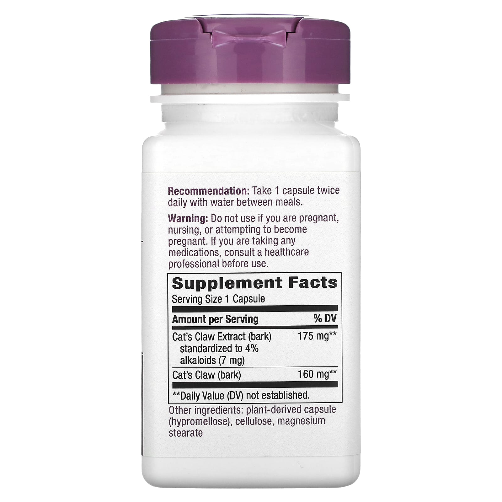 Nature's Way, Premium Extract, Cat's Claw, 175 mg, 60 Vegan Capsules - Image 2