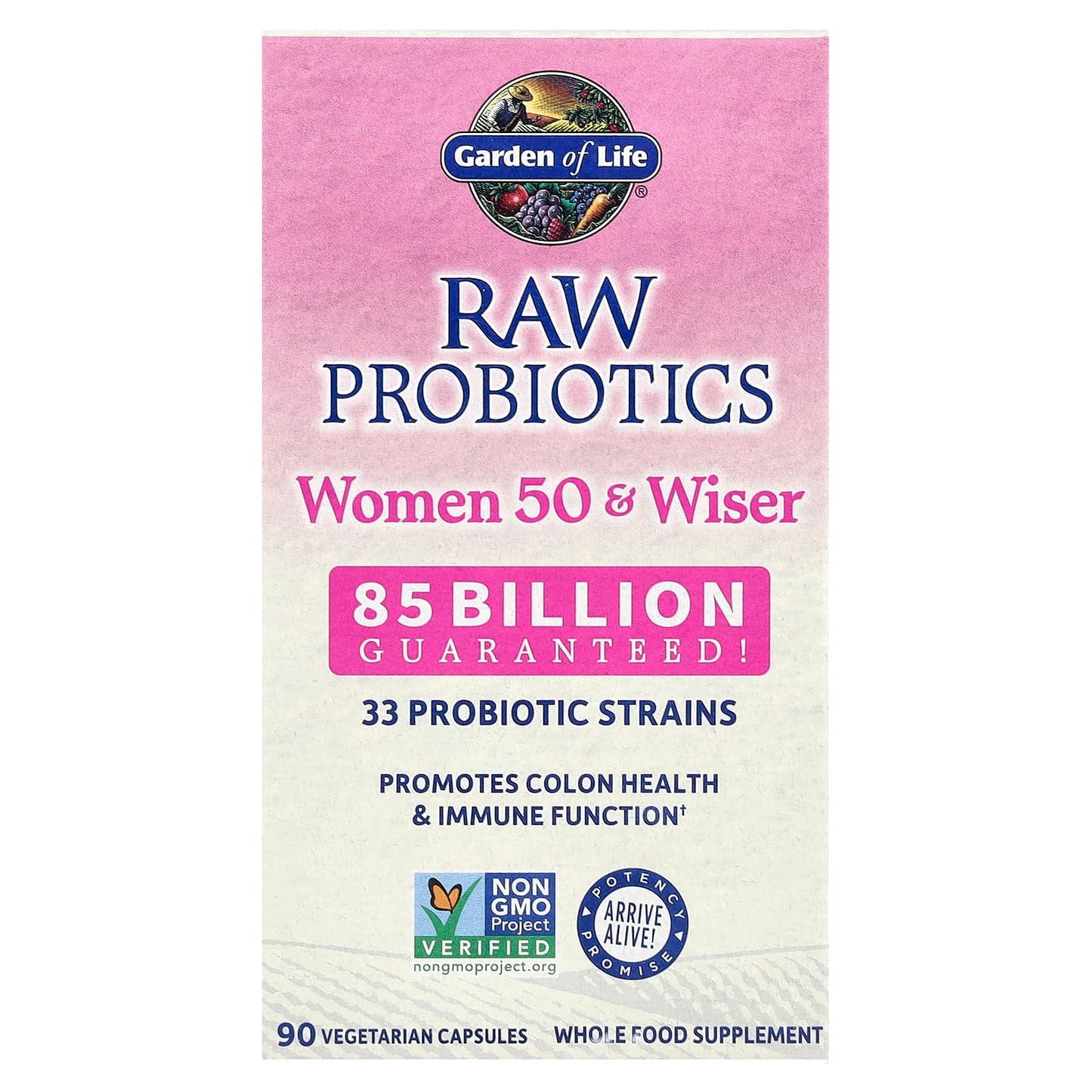 Garden of Life RAW Probiotics Women 50+ 90 Capsules - Image 1