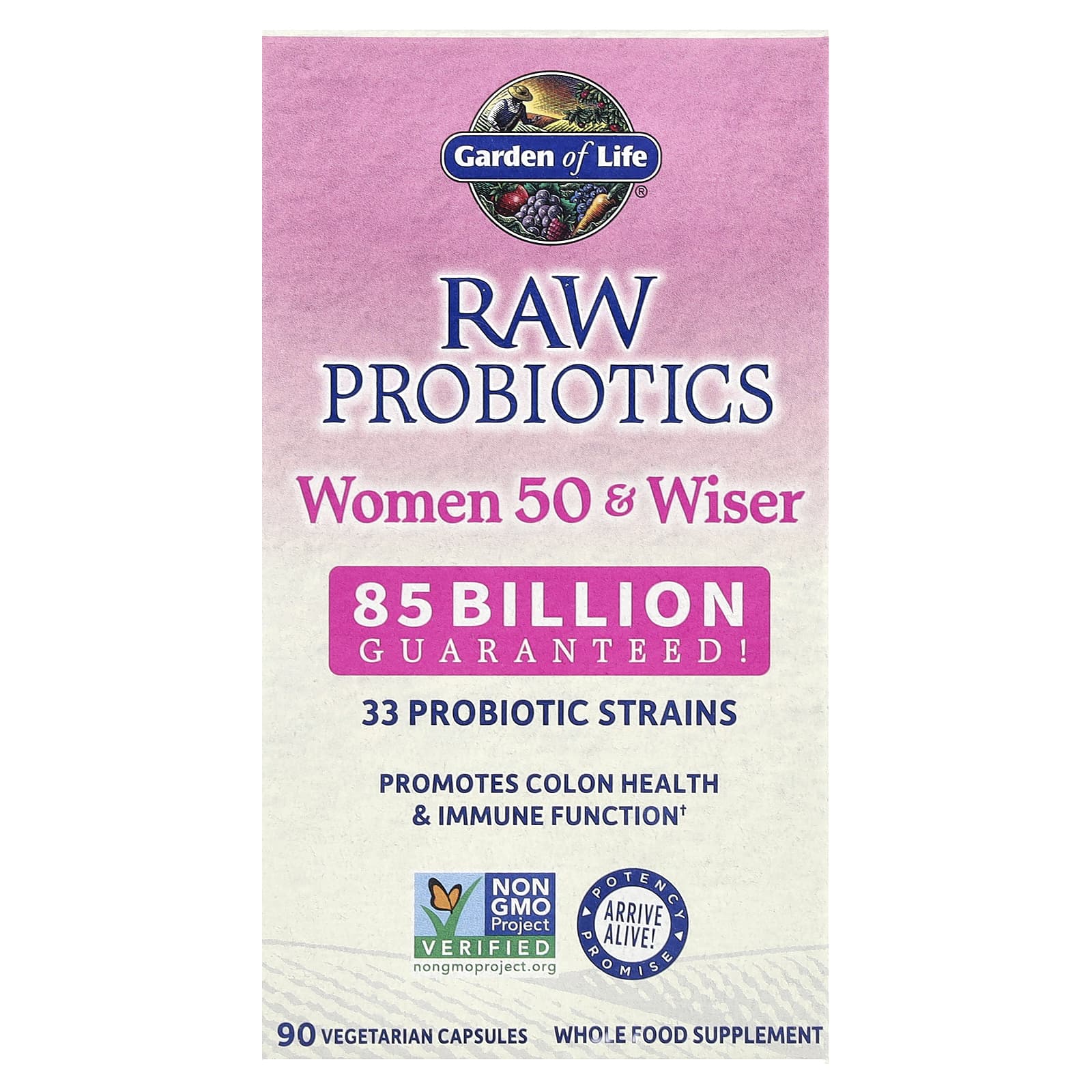 Garden of Life RAW Probiotics Women 50+ 90 Capsules - Image 1