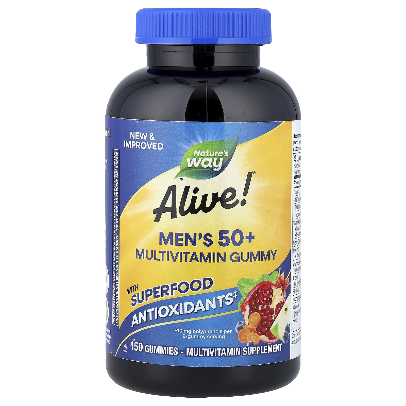 Nature's Way, Alive!® Men's 50+ Multivitamin Gummy, Fruit, 150 Gummies - Image 1