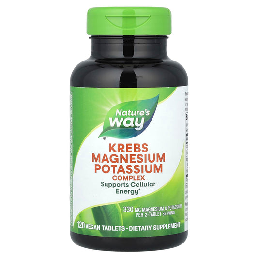 Nature's Way, Krebs Magnesium Potassium Complex, 120 Vegan Tablets - Image 1