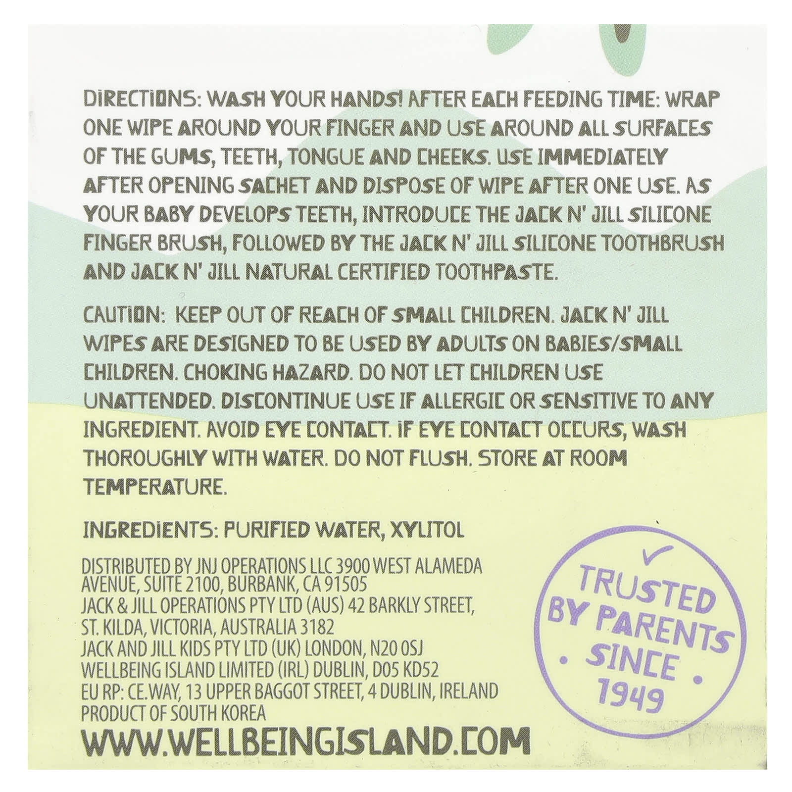 Natural Baby Gum & Tooth Wipes by Jack n' Jill | 25 Wipes - Image 2