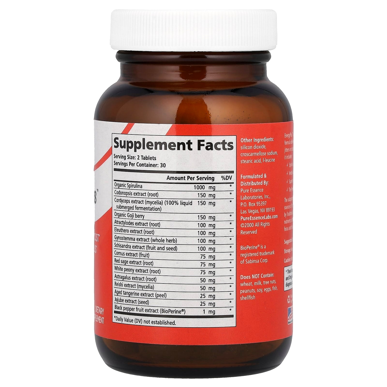 Pure Essence, EnergyPlus™, 60 Tablets - Image 2
