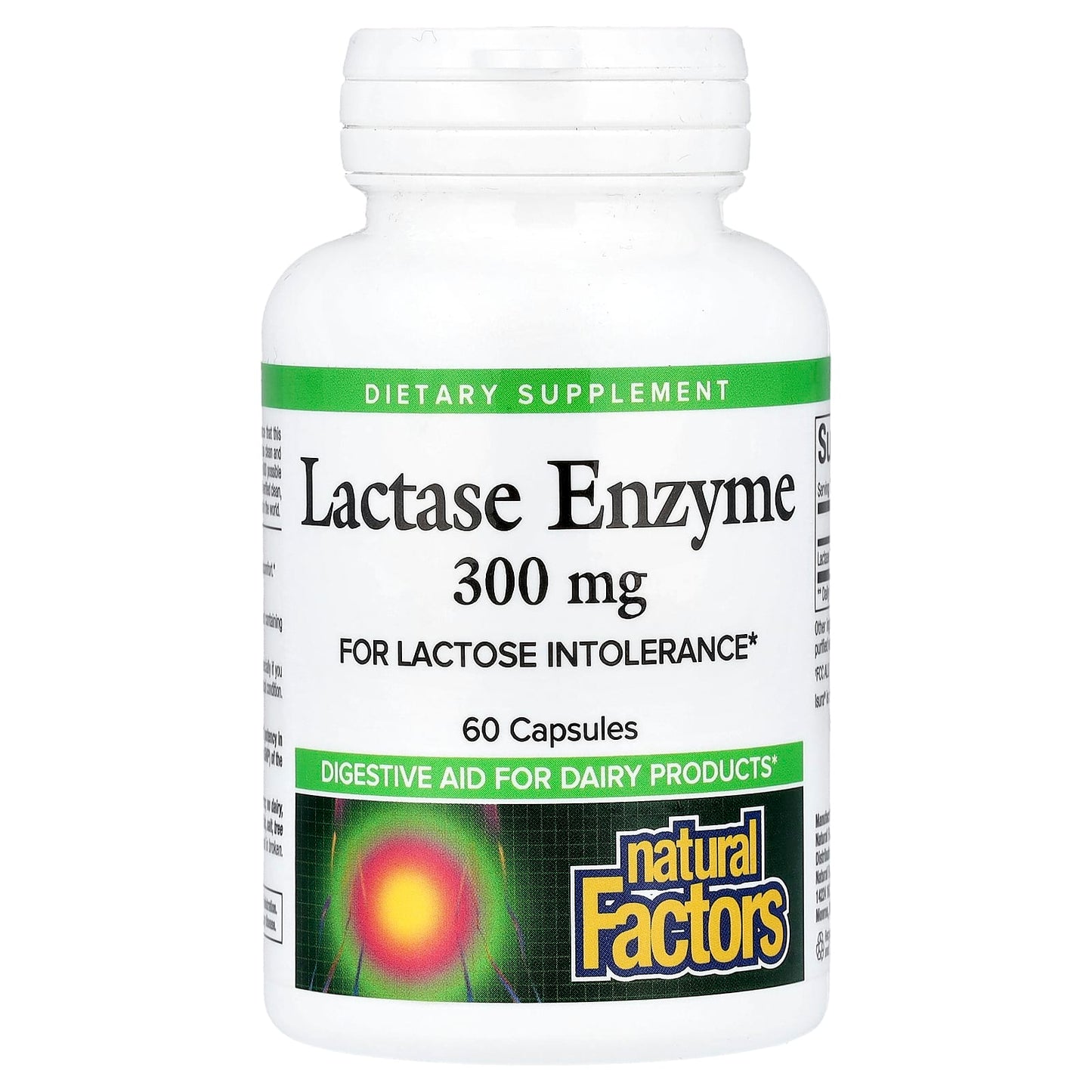 Natural Factors, Lactase Enzyme, 300 mg, 60 Capsules - Image 1