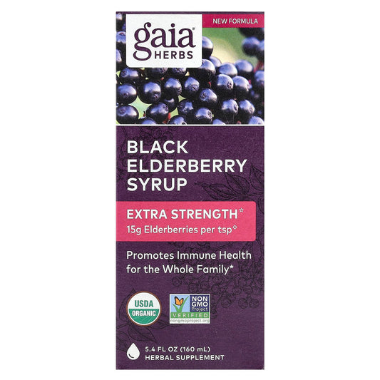 Extra Strength Black Elderberry Syrup for Immune Health | USDA Organic - Image 1