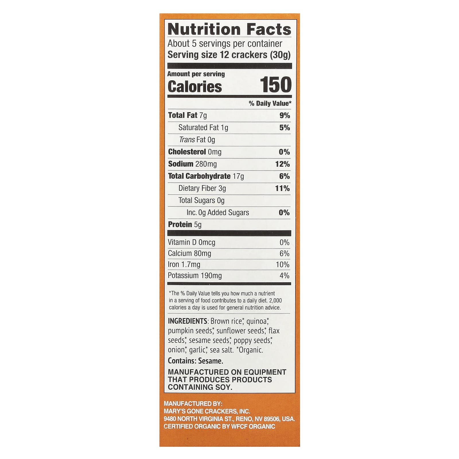 Mary's Gone Crackers, Organic Super Seed Crackers, Everything, 5.5 oz (156 g) - Image 2