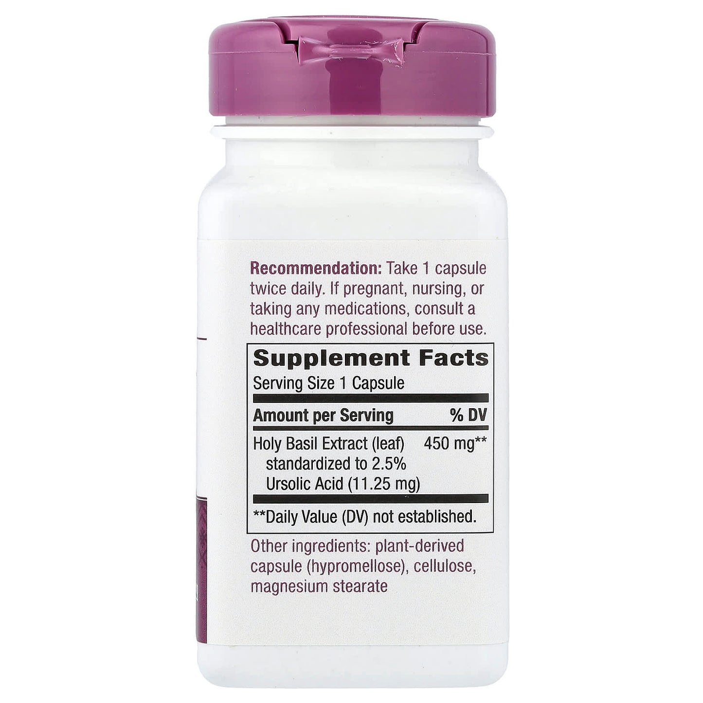 Nature's Way, Holy Basil, 450 mg, 60 Vegan Capsules - Image 2
