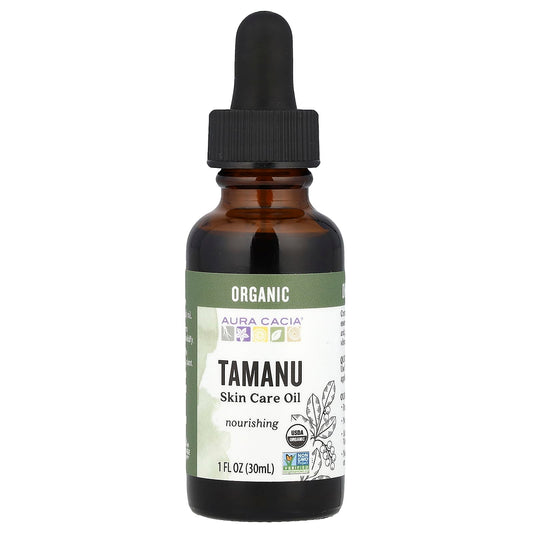 Aura Cacia Organic Tamanu Skin Care Oil, 1 fl oz (30 ml) - Image 1