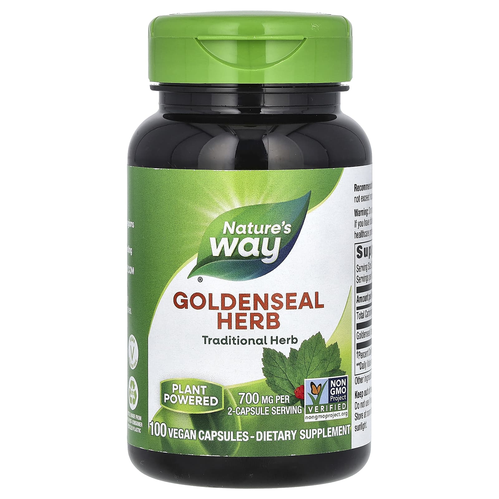 Nature's Way, Goldenseal Herb, 100 Vegan Capsules (350 mg per Capsule) - Image 1