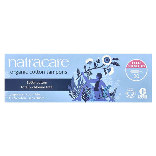 Natracare, Organic Cotton Tampons, Super Plus, 20 Tampons - Image 1