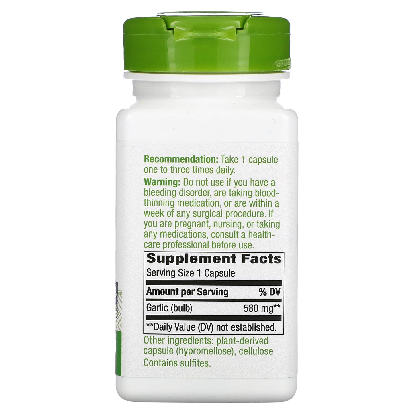 Nature's Way, Garlic Bulb, 580 mg, 100 Vegan Capsules - Image 2
