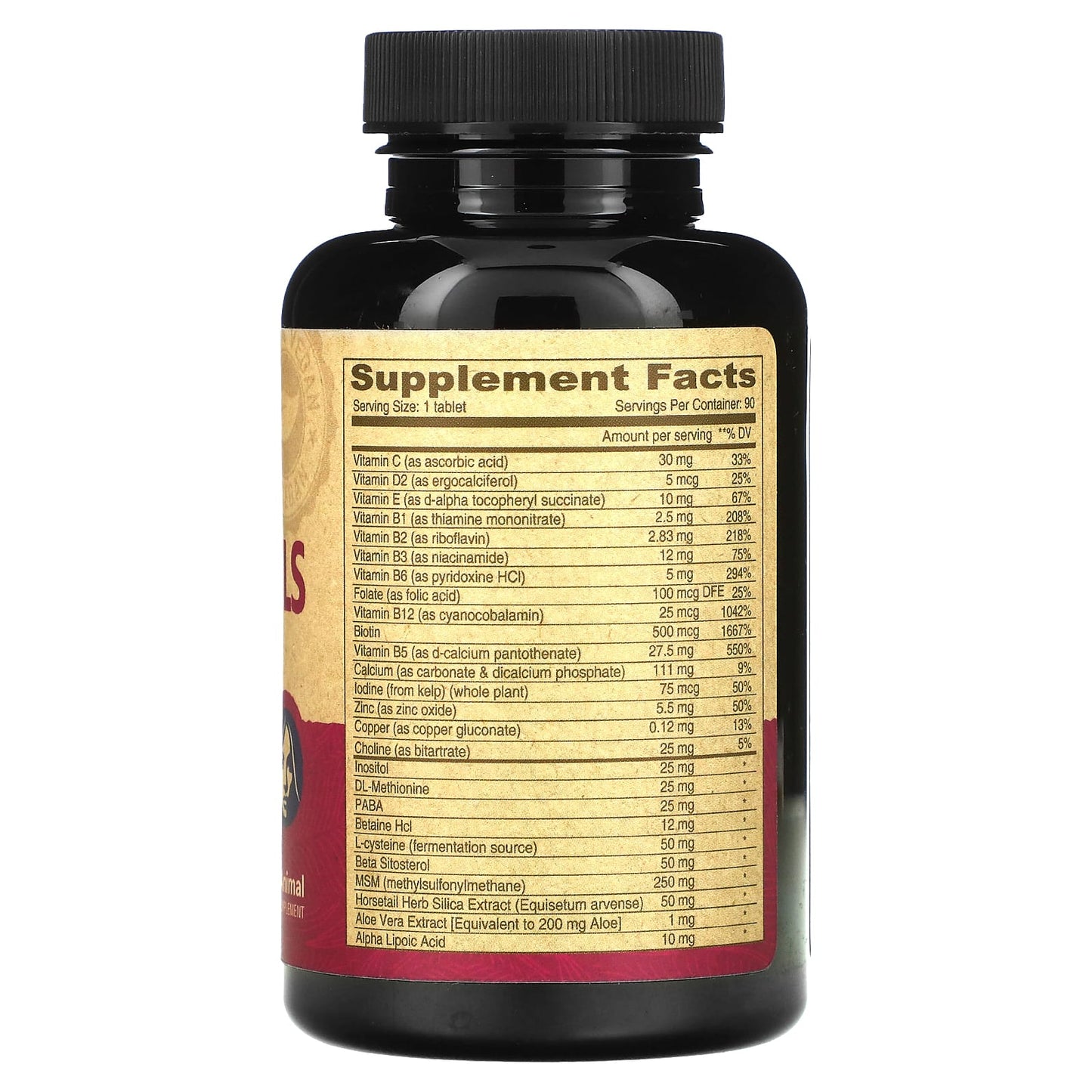 Deva Vegan Multivitamin for Hair, Skin, & Nails with Biotin - Image 2
