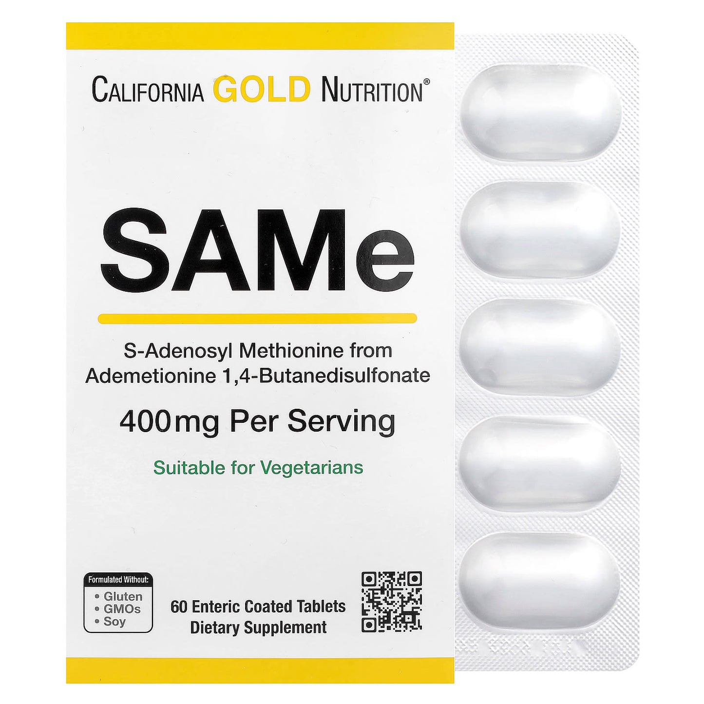 California Gold Nutrition SAMe Supplement for Joint Health & Mood - Image 1