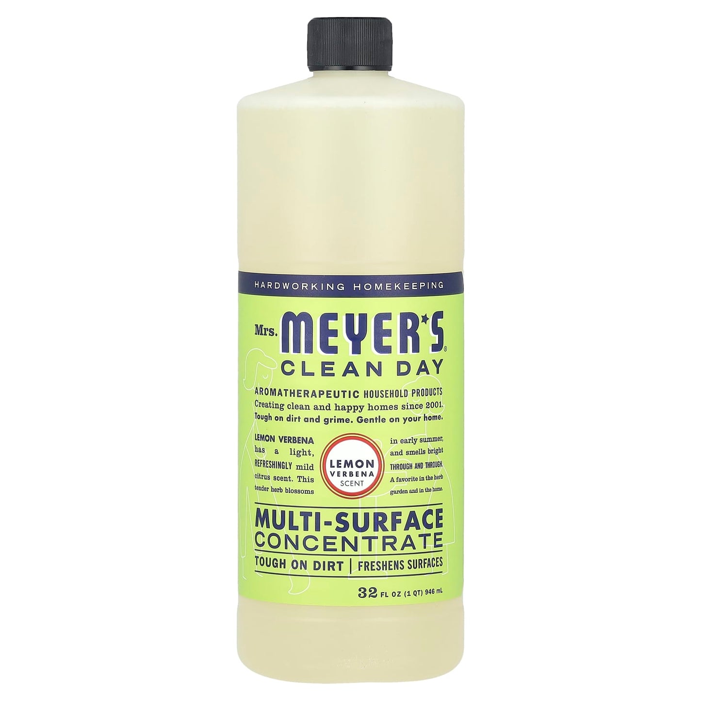 Mrs. Meyers Clean Day, Multi-Surface Concentrate, Lemon Verbena, 32 fl oz (946 ml) - Image 1