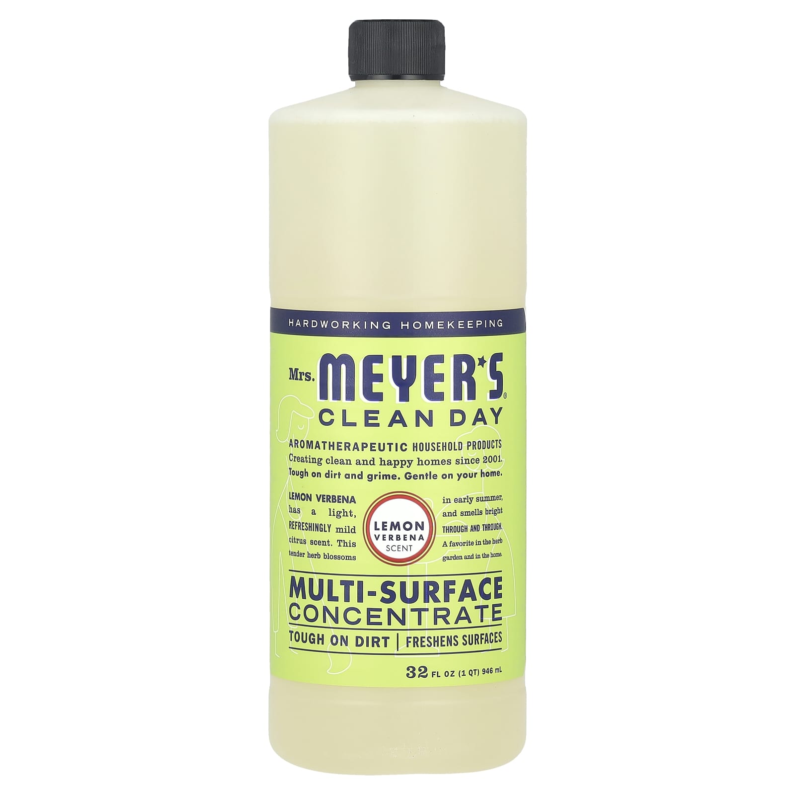 Mrs. Meyers Clean Day, Multi-Surface Concentrate, Lemon Verbena, 32 fl oz (946 ml) - Image 1