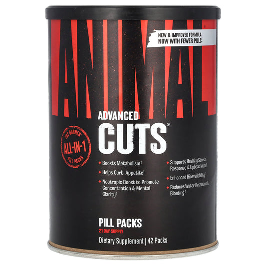 Animal Cuts Advanced Fat Burner, 42 Pill Packs for Lean Physique - Image 1