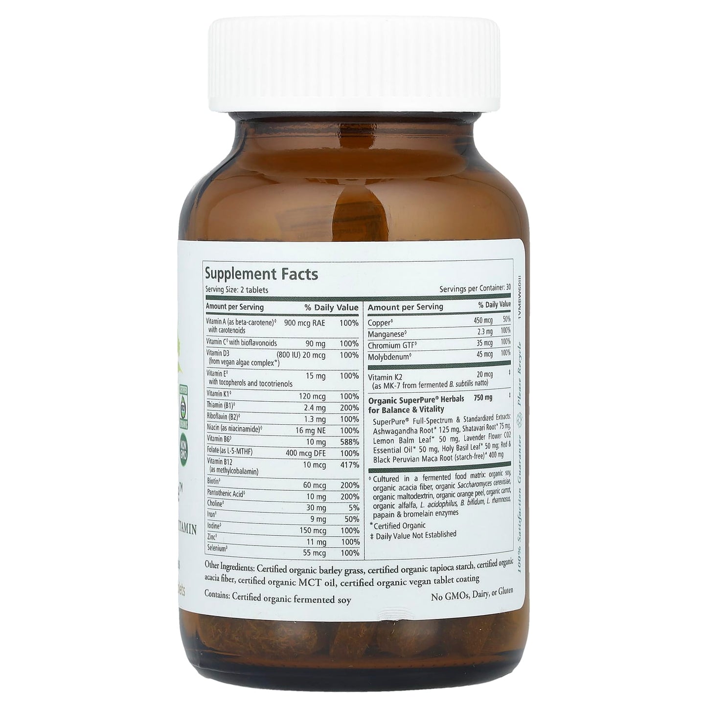 Pure Synergy, Vita-Min-Balance™, Women's 2 Per Day Multivitamin, 60 Tablets - Image 2