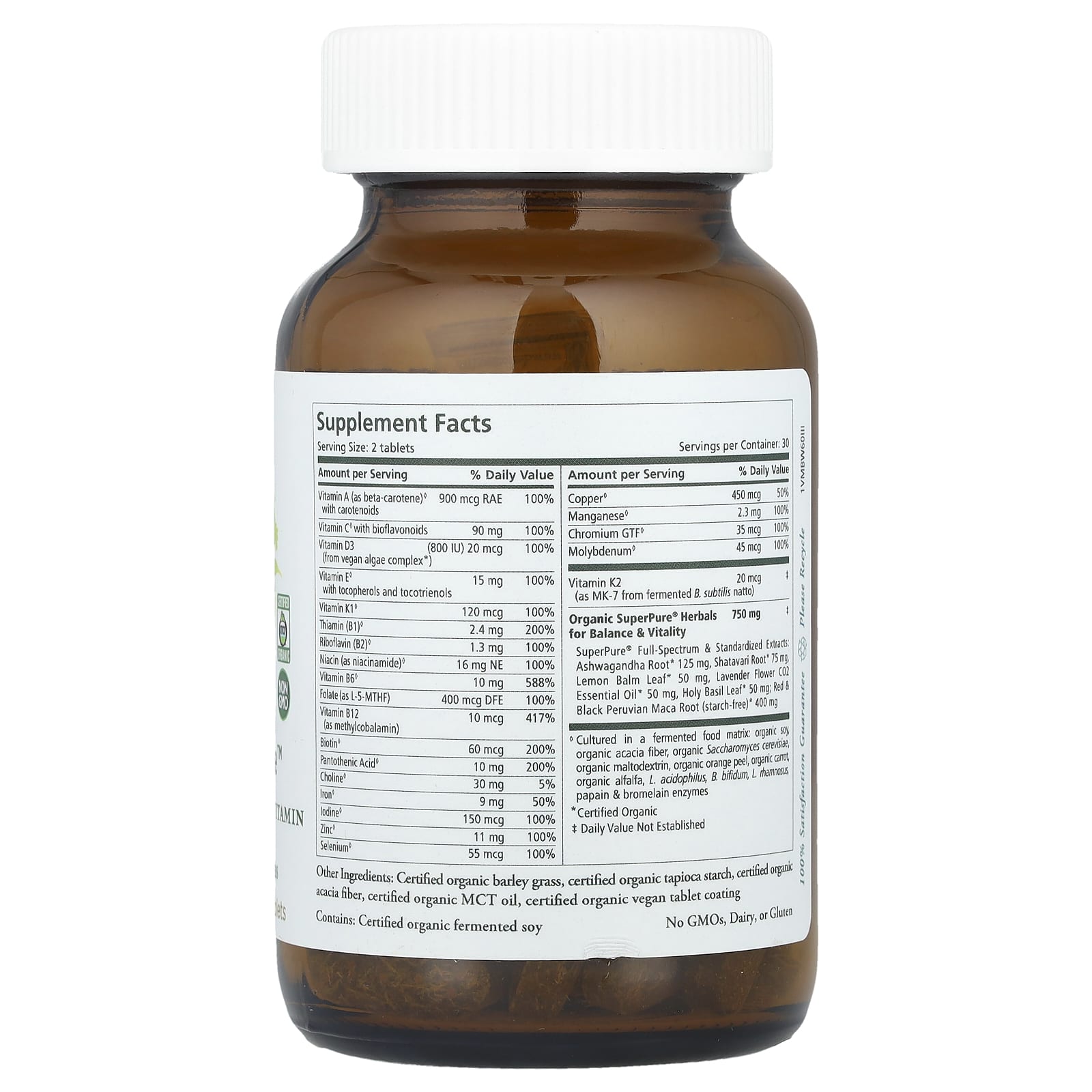 Pure Synergy, Vita-Min-Balance™, Women's 2 Per Day Multivitamin, 60 Tablets - Image 2