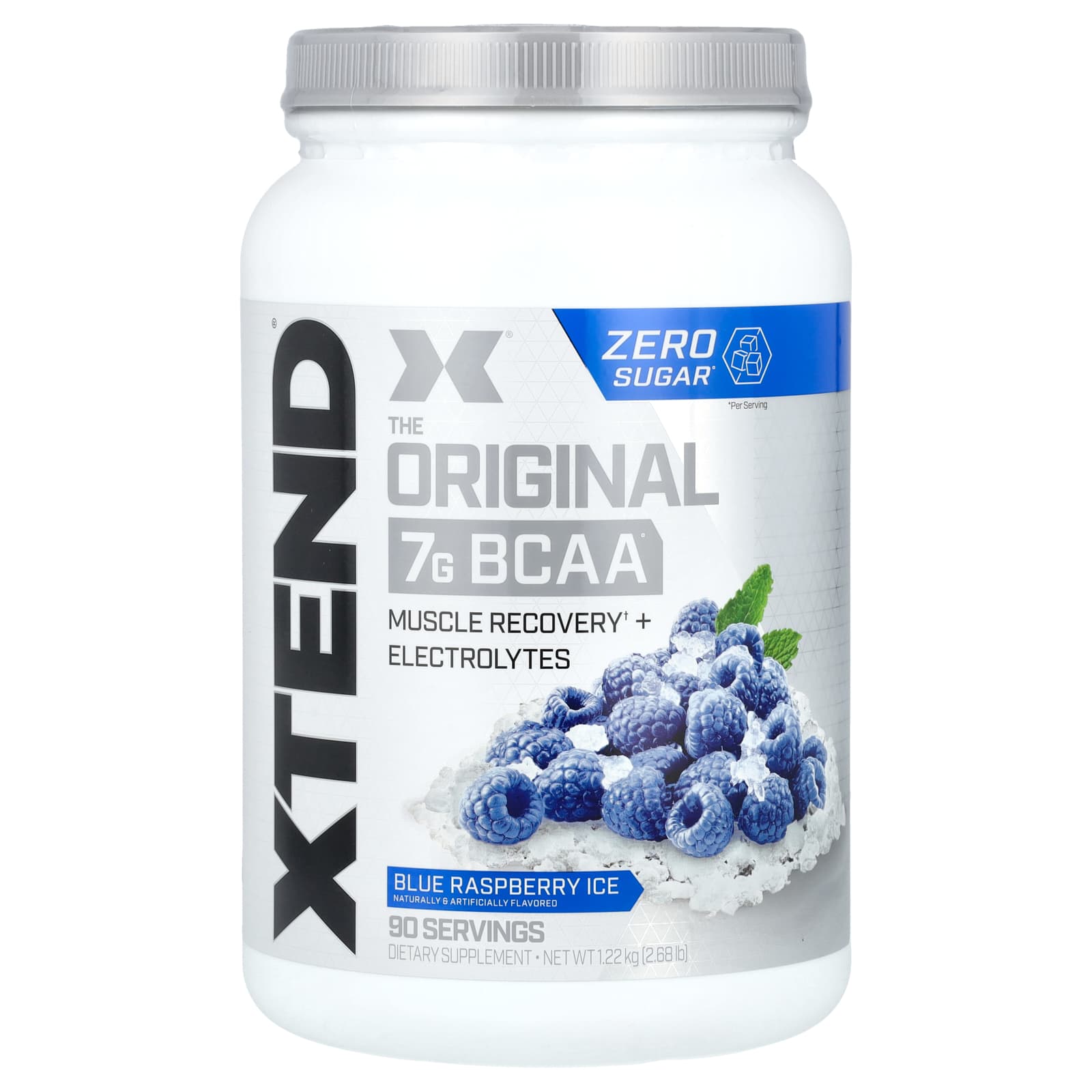 XTEND, The Original 7G BCAA, Blue Raspberry Ice, 2.68 lb (1.22 kg) - Image 1