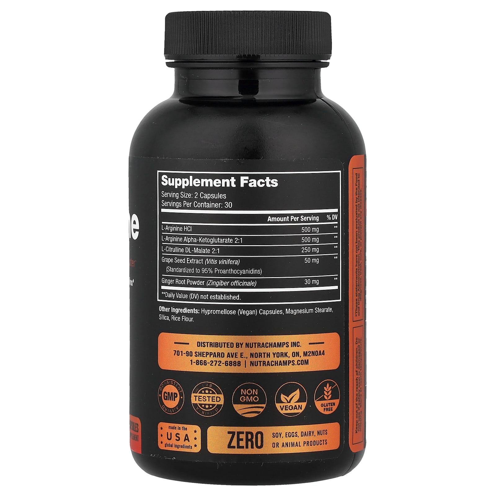 NutraChamps, L-Arginine, 60 Vegan Capsules - Image 2