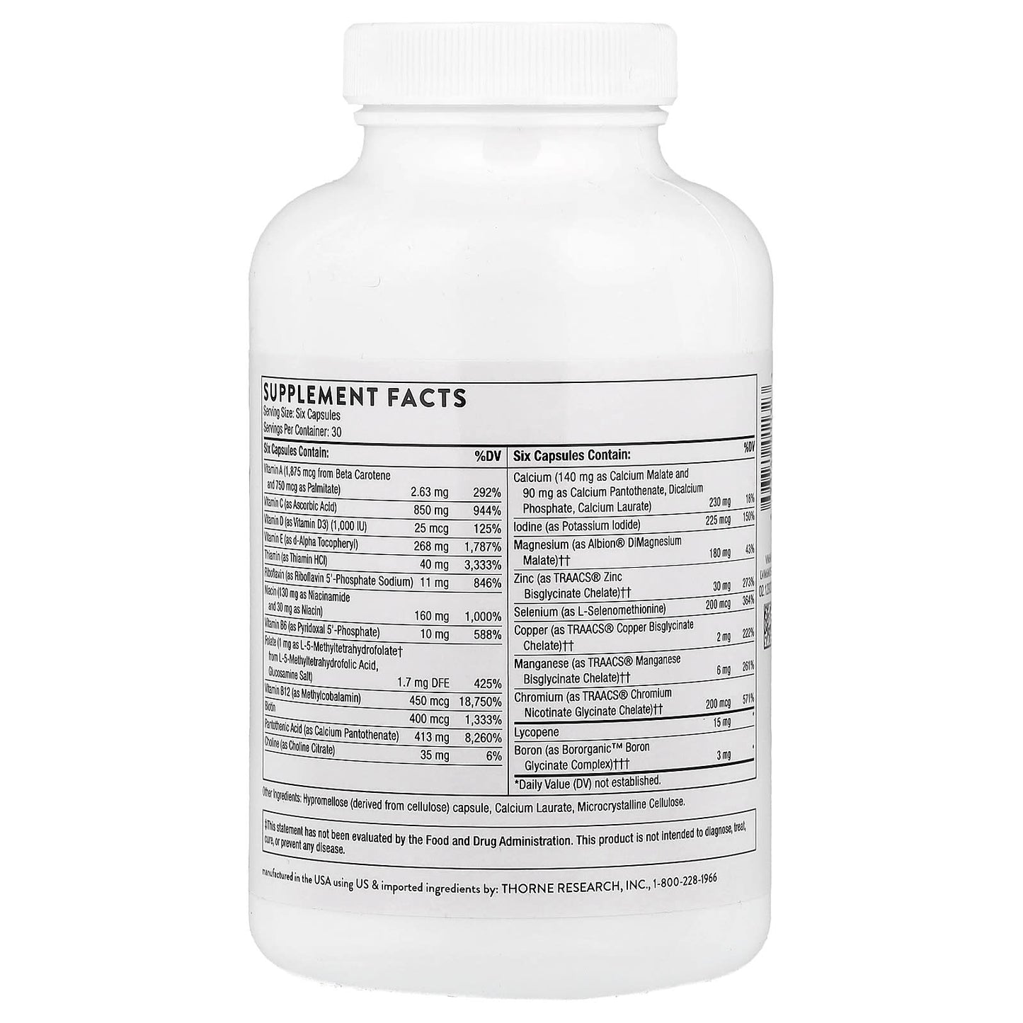 Thorne, Men's Multi 50+, 180 Capsules - Image 2