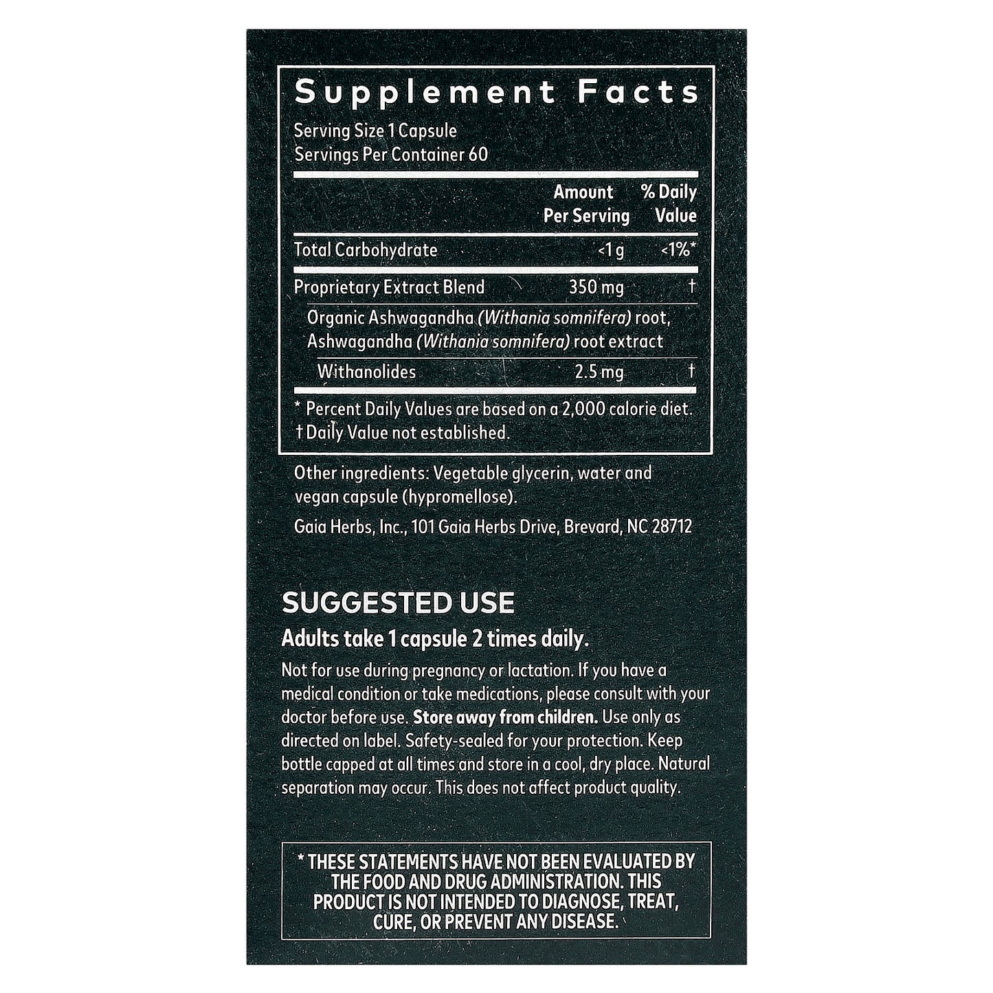 Gaia Herbs Ashwagandha Root Stress Support Supplement - Image 2