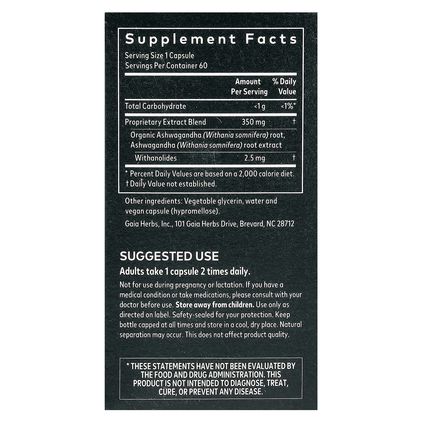 Gaia Herbs Ashwagandha Root Stress Support Supplement - Image 2