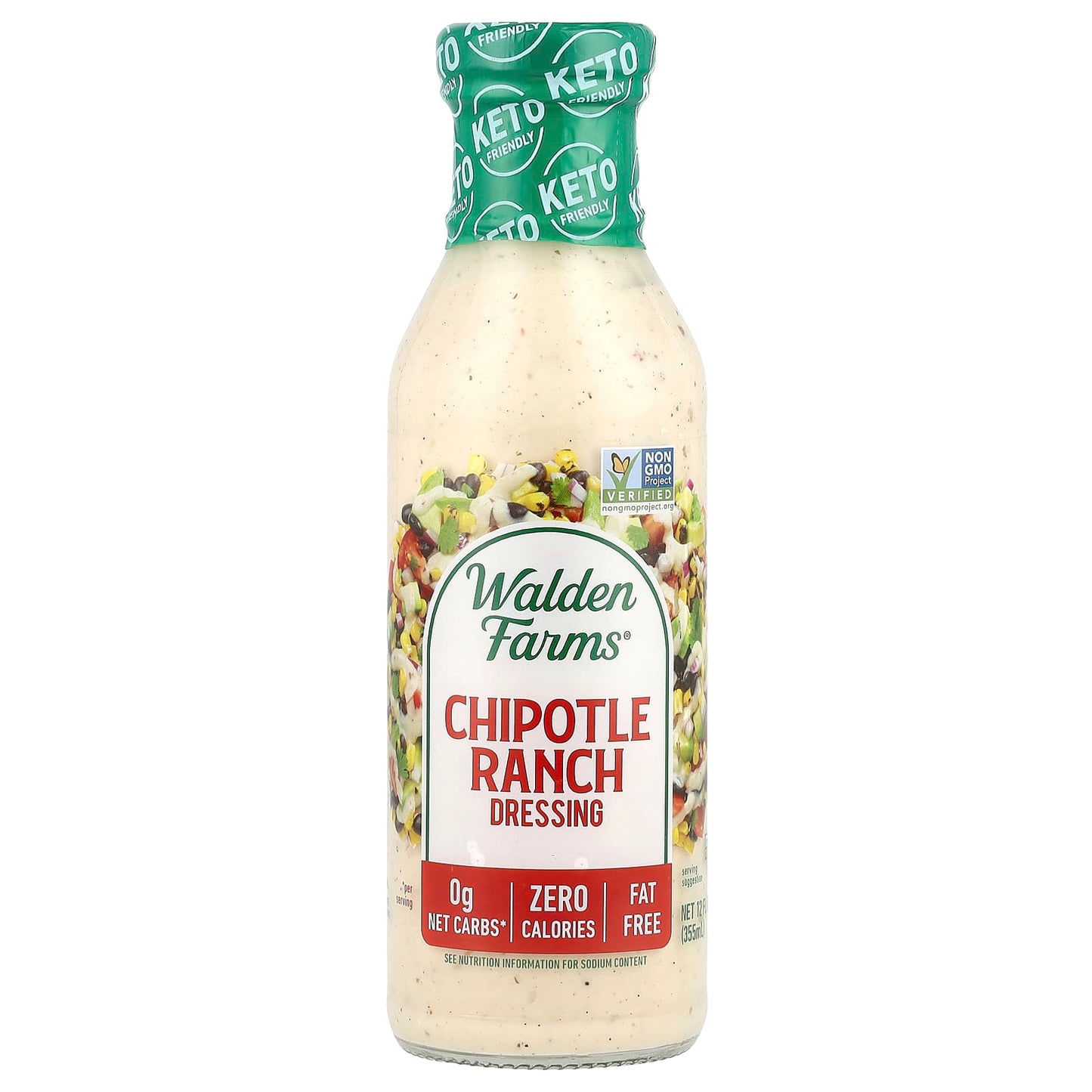 Walden Farms, Chipotle Ranch Dressing, 12 fl oz (355 ml) - Image 1