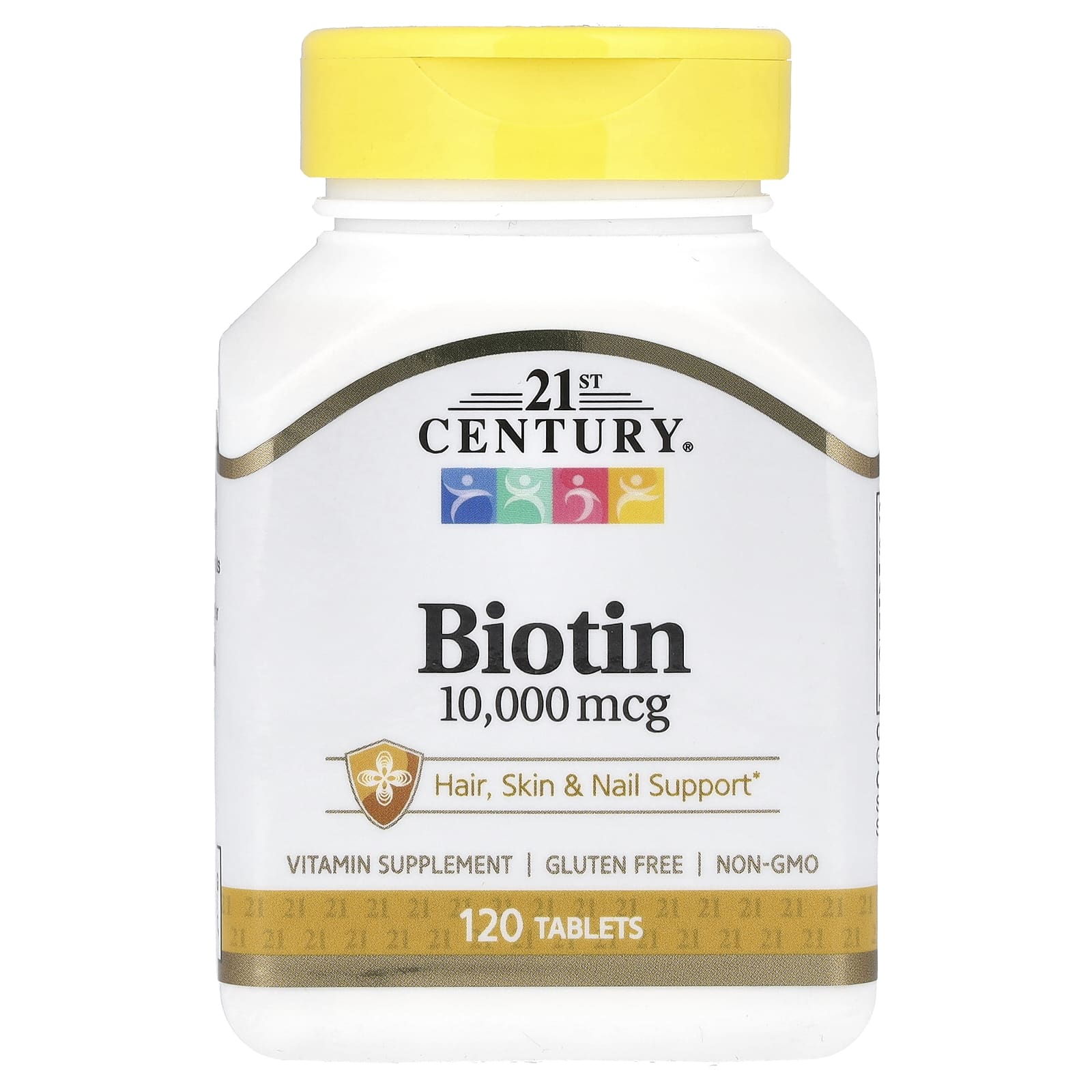 21st Century Biotin 10,000 mcg - 120 Tablets for Hair, Skin & Nail Support - Image 1