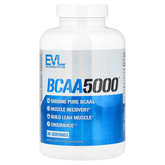 EVLution Nutrition BCAA5000 Muscle Recovery & Lean Muscle Building Capsules - Image 1