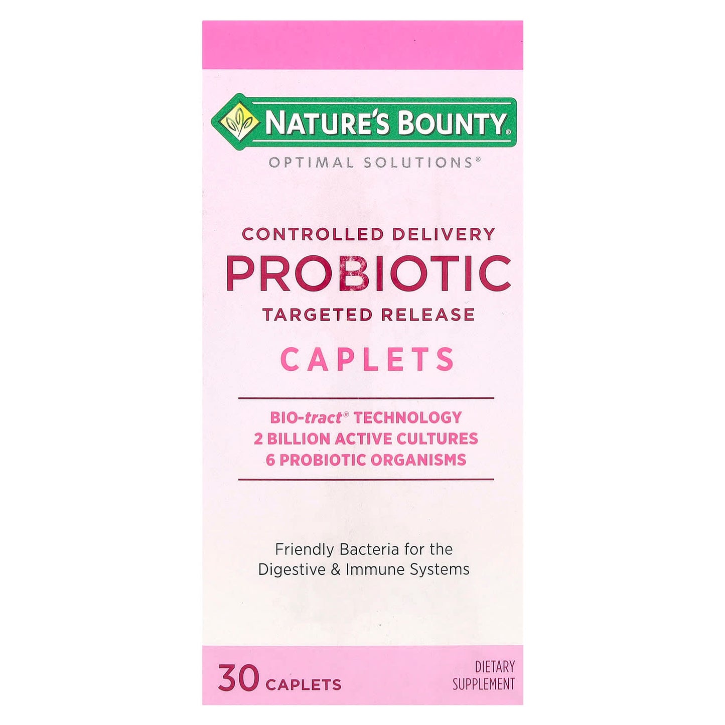 Nature's Bounty, Optimal Solutions®,  Probiotic, Controlled Delivery, 30 Caplets - Image 1