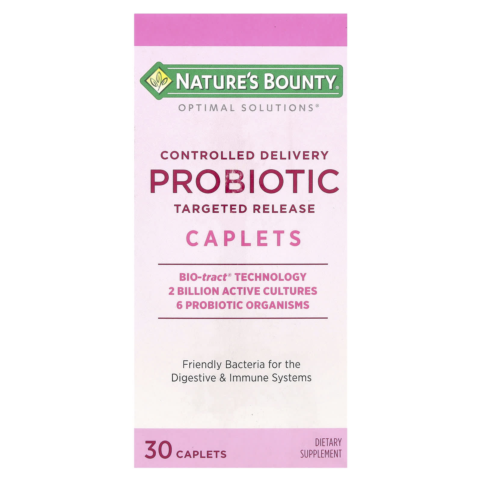 Nature's Bounty, Optimal Solutions®,  Probiotic, Controlled Delivery, 30 Caplets - Image 1
