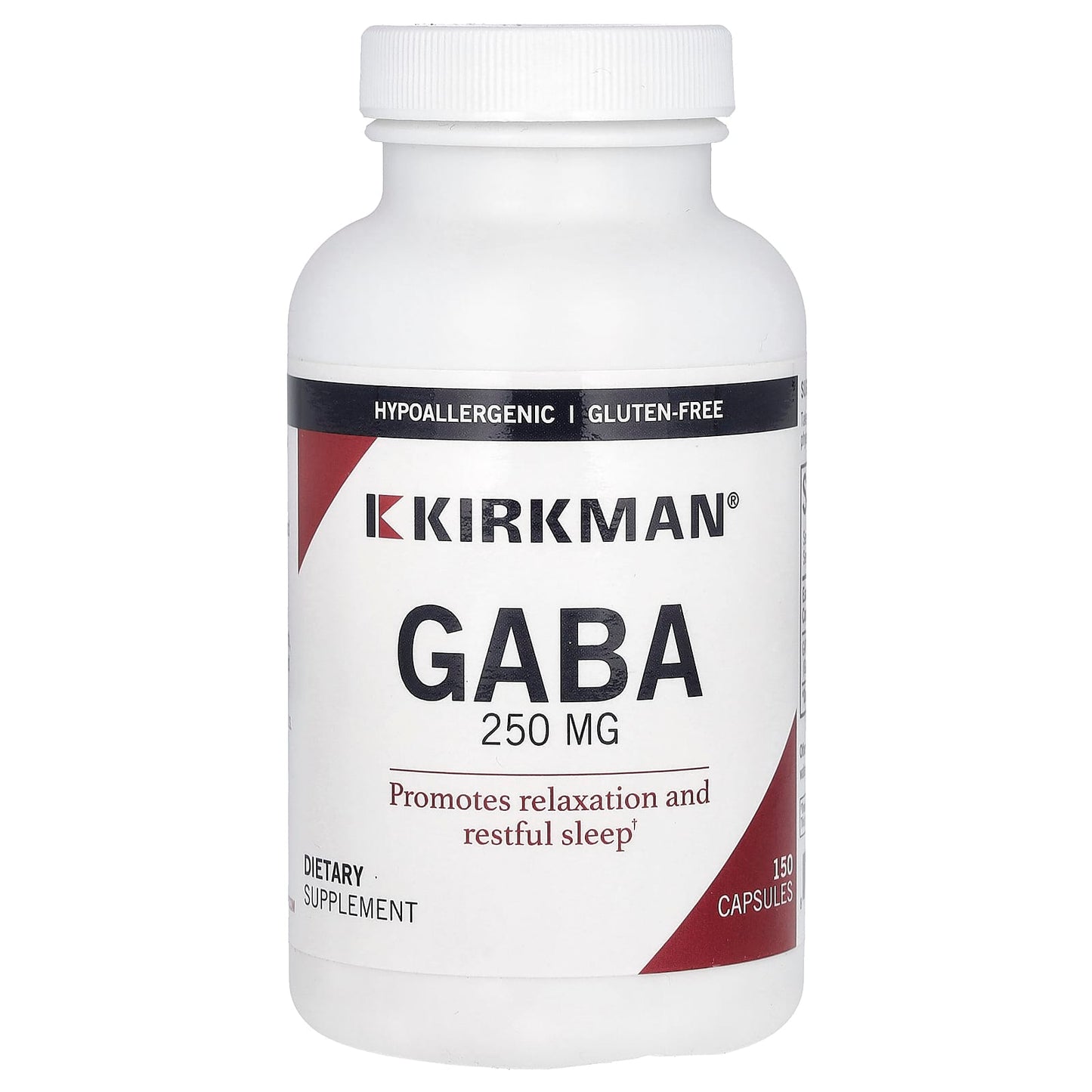 Kirkman Labs, GABA, 250 mg, 150 Capsules - Image 1