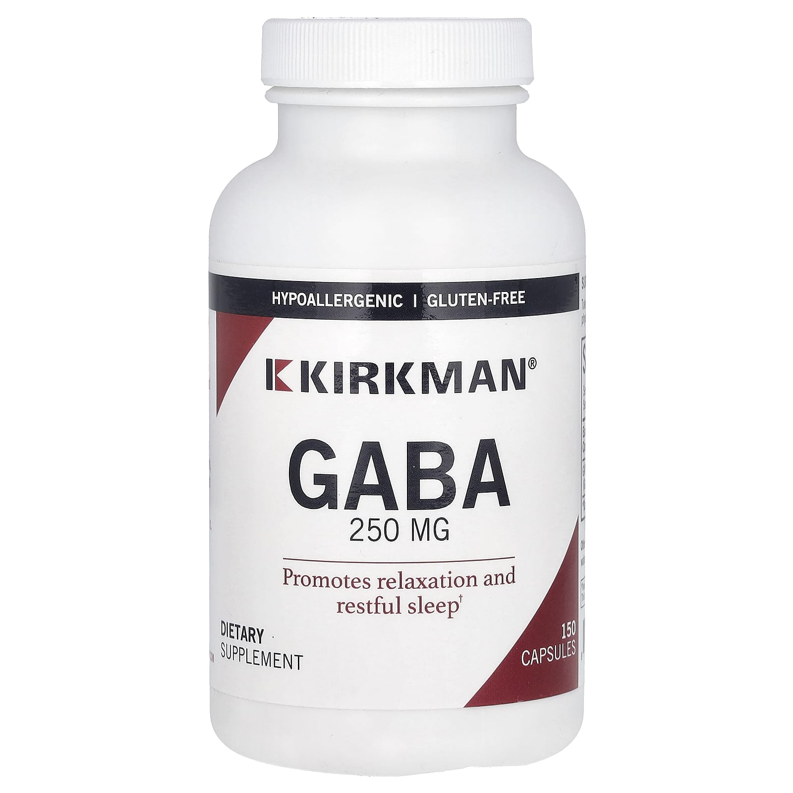 Kirkman Labs, GABA, 250 mg, 150 Capsules - Image 1
