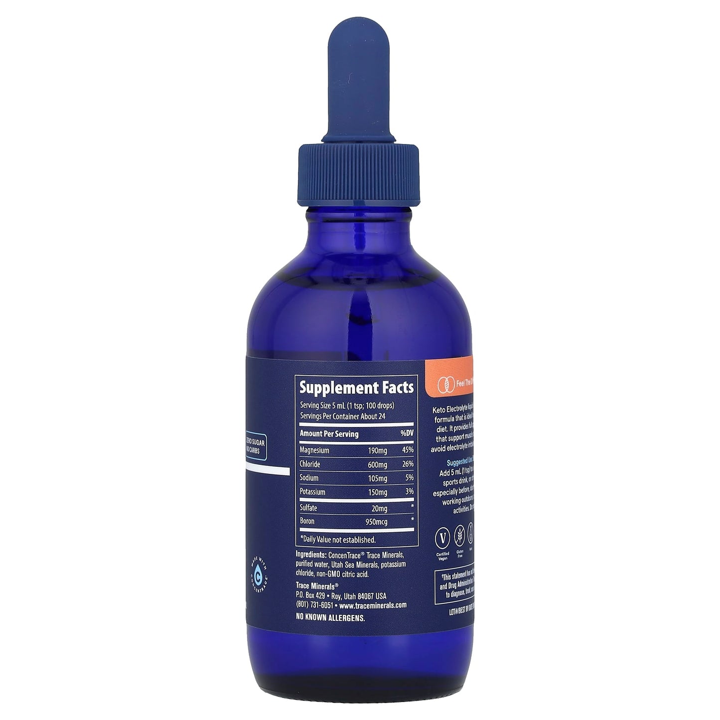 Trace, Keto Electrolyte Liquid, 4 fl oz (118 ml) - Image 2