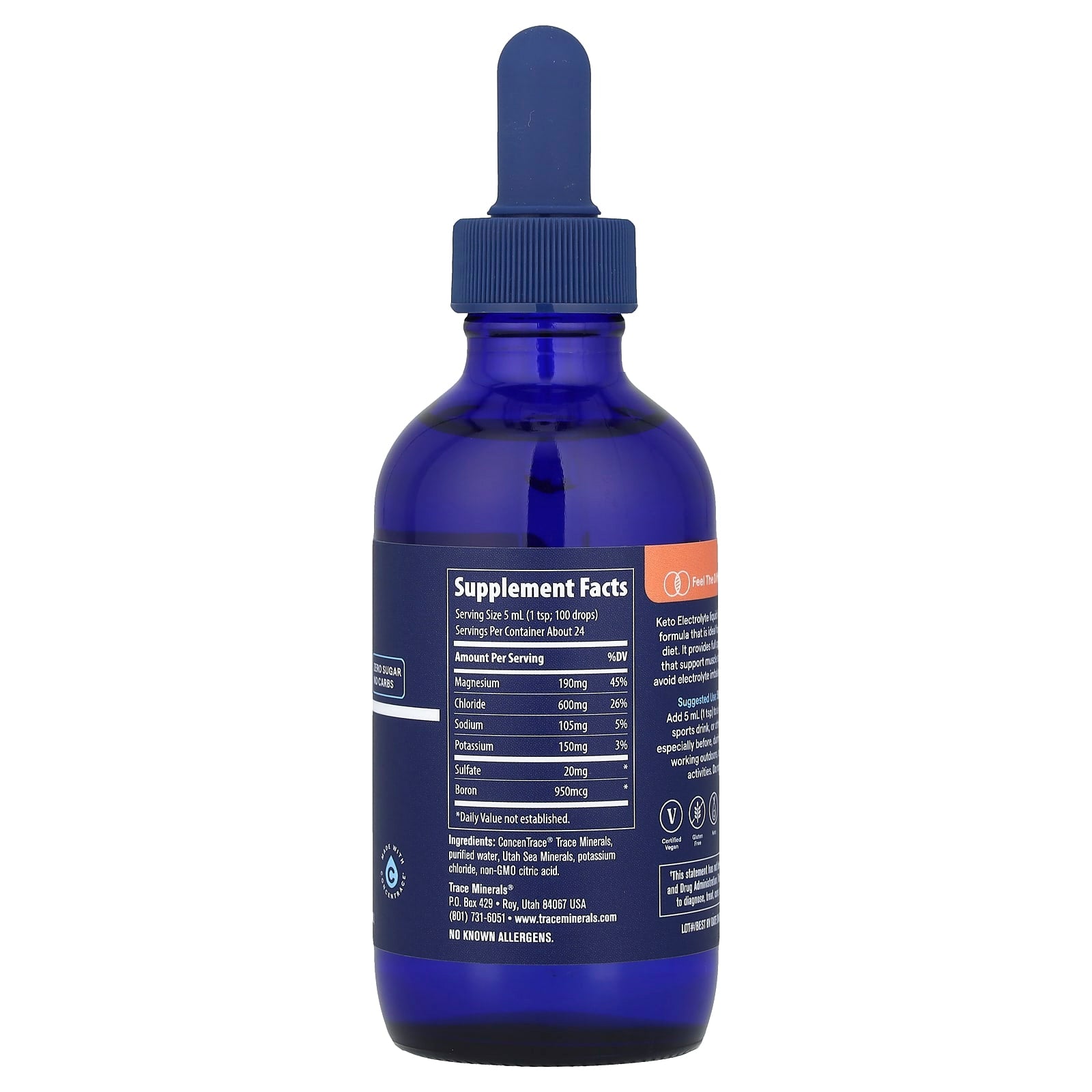 Trace, Keto Electrolyte Liquid, 4 fl oz (118 ml) - Image 2
