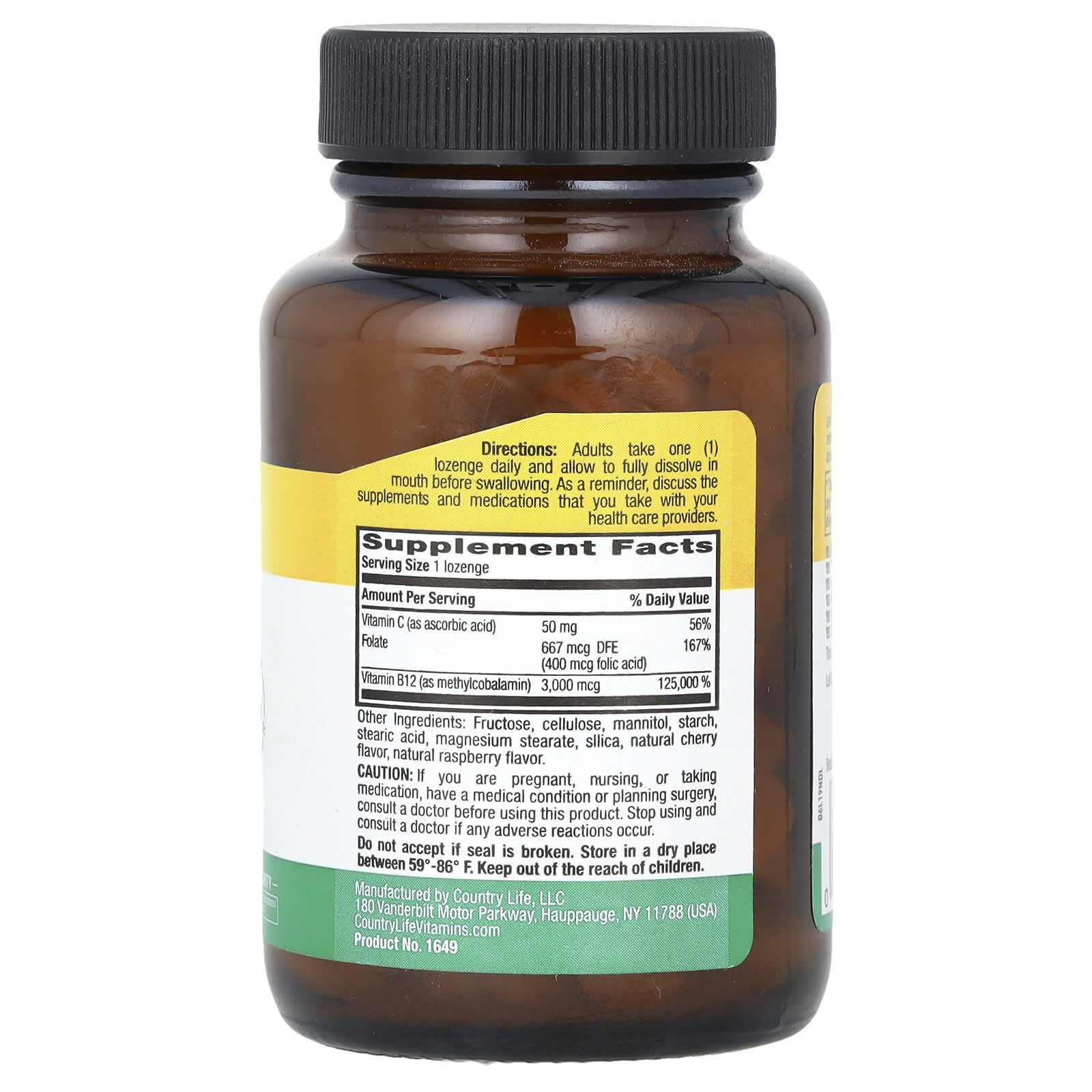 Country Life, Methyl B12, Berry, 3,000 mcg, 120 Lozenges