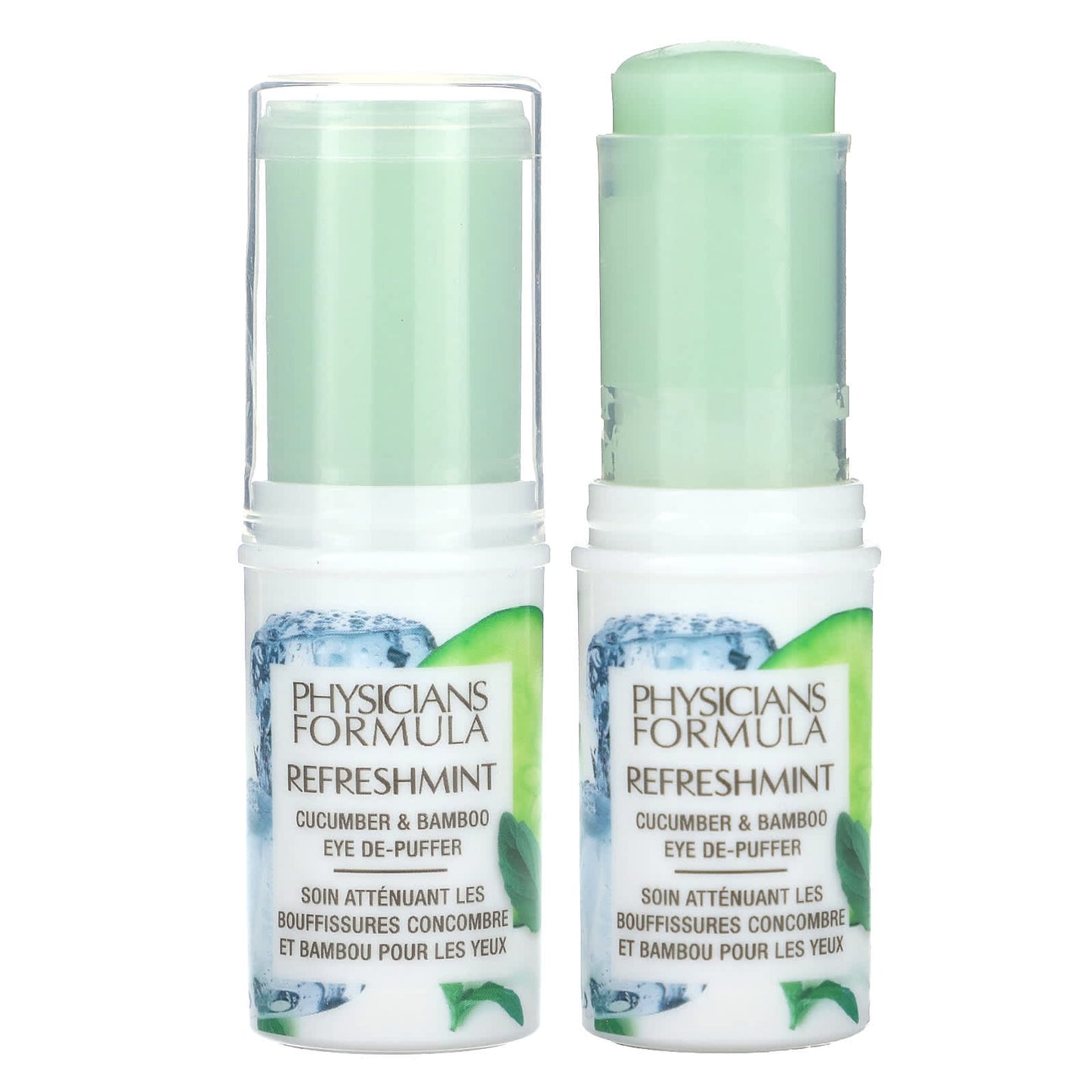 Physicians Formula, RefreshMint, Cucumber & Bamboo Eye De-Puffer, 0.45 oz (12.8 g) - Image 1